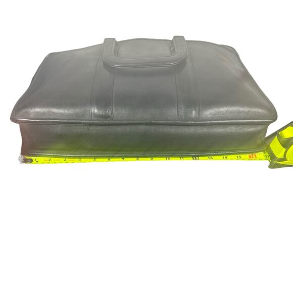 Vintage Coach Black Leather Slim Satchel Briefcase Made in USA 71918902 creed - Picture 3 of 16